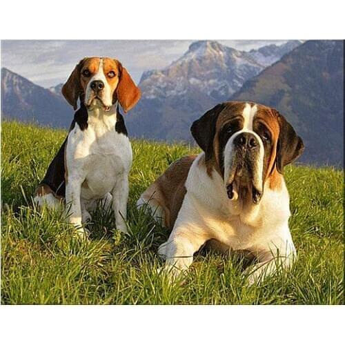 NEW Full Drill Square round Drill Diamond Painting saint bernard dog Diamond Embroidery Cross Stitch Rhinestone Mosaic Painting