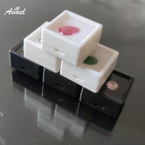 Wholesale Gemstone Jewelry Storage Box Loose Diamond Organizer Gift Box Stone Jade Gem Jewelry Packaging Holder Container Box