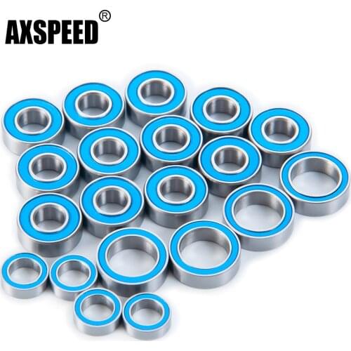 AXSPEED 20Pcs Wheel Hub Axle Sealed Bearing Kit for TTamiya TT-01 1/10 RC Crawler Car Truck Model Upgrade Parts Accessories