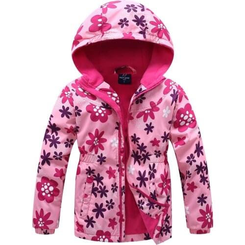Stormsuit girls' winter warm Hooded Coat childrens waist close slim coat