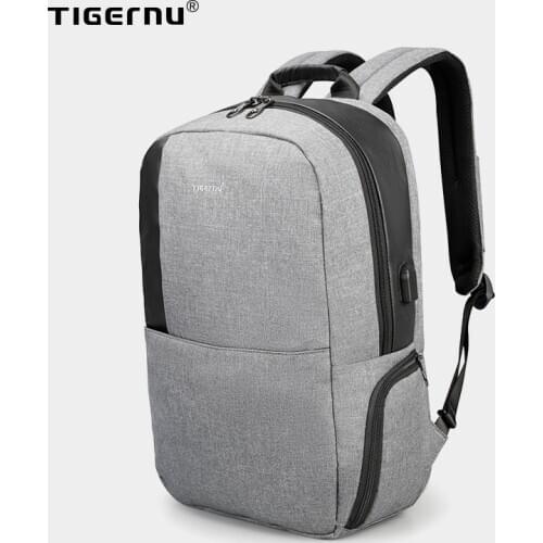 Tigernu Casual Multifunctional Schoolbag Anti theft 15.6inch Laptop Backpack Men Fashion Business USB Male Backpack For Teenages