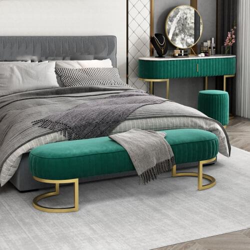 Fashion shoe changing stool multifunctional fabric bed end sofa stool living room simple sofa shopping mall rest soft bag bench