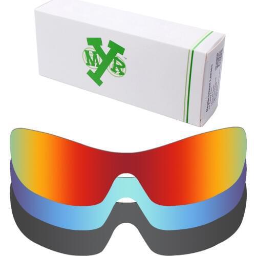 3 Pieces Mryok Anti-Scratch POLARIZED Replacement Lenses for-Oakley Antix Sunglasses Stealth Black & Ice Blue & Fire Red