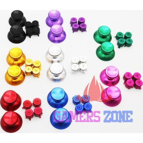 Thumstick Joysticks W/ 4 Bullet Buttons For PS3 Controller Red Blue Green Gold Silver