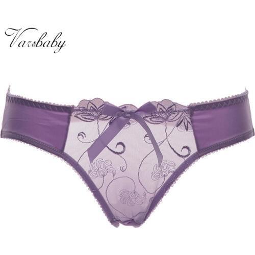 Varsbaby Womens Sexy Floral Lace Low-Rise Briefs Hot Underwear S-XXL Panties