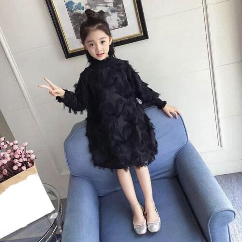 Girls spring dress new foreign style dress of Da Tong 2021 little girls long sleeve baby princess dress