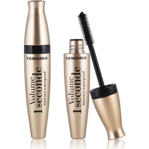 Fiber Mascara Long Eyelash Silicone Brush Curving Lengthening Mascara Waterproof Longlasting Makeup Eye Cosmetic YH2172