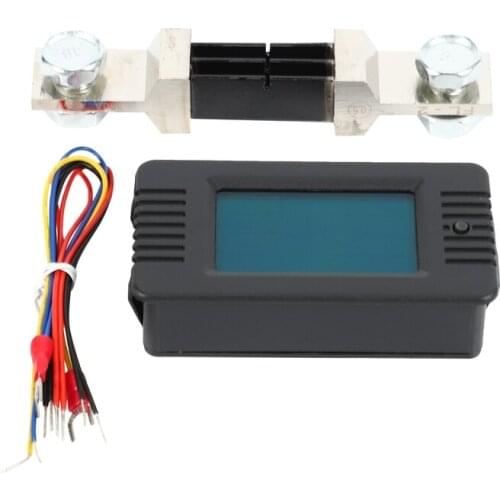 0-200V 0-300A Car Battery Discharge Indicator Capacity Tester Power Energy Impedance Resistance Voltmeter 300A Shunt