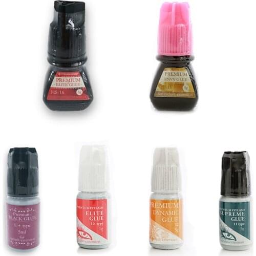 1 Bottle Eyelash Extension Glue HS Different Type 5g/Bottle Premium Elite Glue Fast Drying Low Odor Lash Extension Tools
