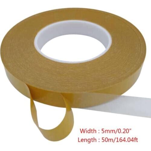 1Roll 50m High Temperature Resistance PET Double Sided Tape Clear Adhesive Tape New 2020