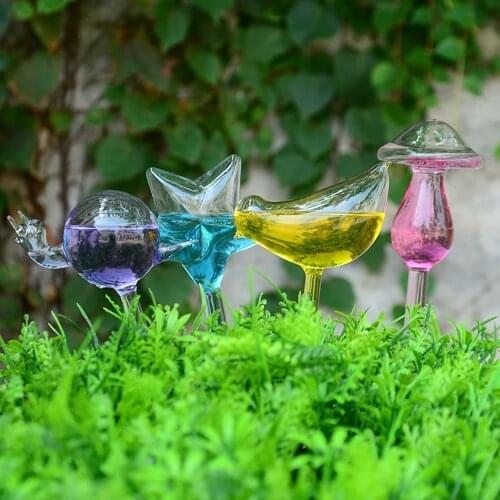 1 piece of 5 shapes garden indoor plants automatic self-service glass waterer flower plant decoration supplies