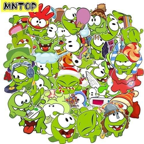 10/30/50Pcs/set Cut The Rope Cartoon Frog Stickers For Car Laptop PVC Backpack Home Decal Pad Bicycle PS4 waterproof Decal