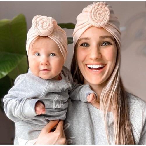 Baby Girls Bullet Fabric Pleated Hat Baby Kids Solid Color Headbands Winter Round Knot Turban Children Hair Accessories 2019
