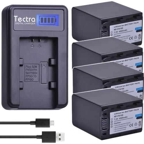 1pc 4500mAh NP-FH100 NPFH100 npfh100 FH100 Battery for Sony DCR-SX40 SX40R SX41 HDR-CX105 FH70 FH60 FH40 FH30 FP50+LCD Charger