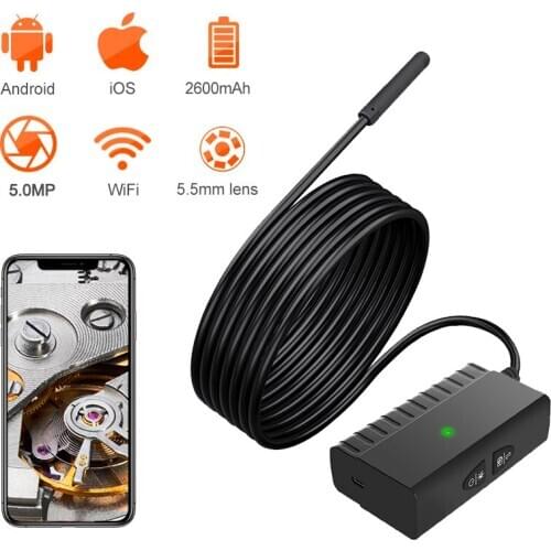 Wifi Endoscope HD Camera 1080p Boroscope Inspection Camera Endoscopic Waterproof Camera Flexible Camera Snake for Android Phone