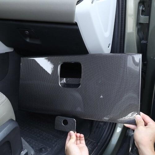For Land Rover Defender 90 110 2020-22 ABS Carbon Fiber Texture Car Co-pilot Glove box trash box Cover Stickers Car Accessories