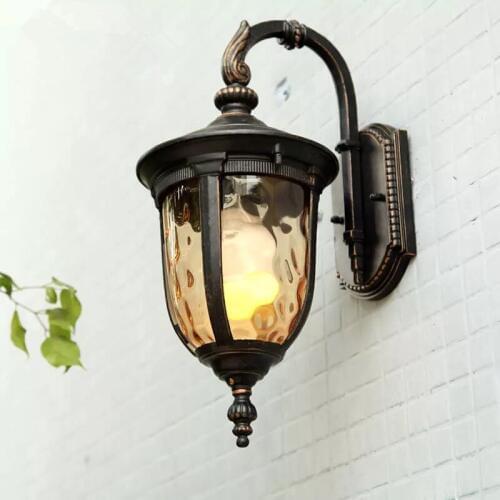HAWBOIRRY LED outdoor European lawn garden villa park square retro street courtyard waterproof doorway wall lamp