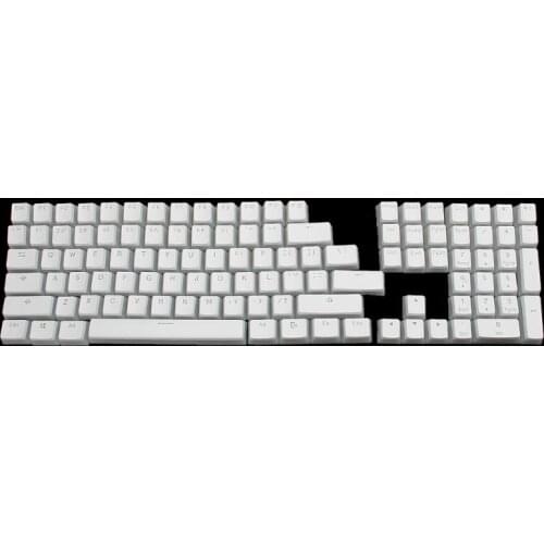 LX9B RGB 108 Keycaps ANSI Layout PBT White Pudding Double Skin Milk Shot Backlit Keycap For OEM Cherry MX gh60 poker 87 tkl 104