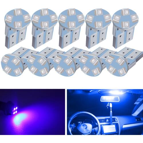 10X White W5W T10 bulbs 1210 3528 4 Smd Car Led Canbus Signal Corner Light Bulb Door Lamp Reading Interior Lighting Car Styling