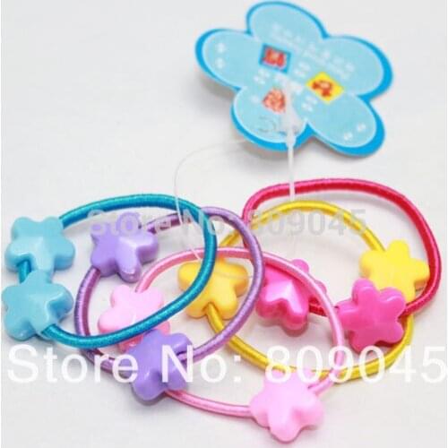 Min order $10)Colorful flower hairband for women/girl ponytail holder elastic hair band ties hair accessory HB12 50pcs/lot