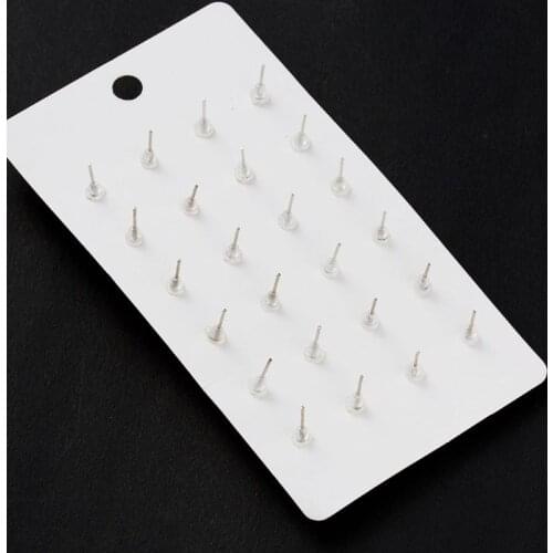 12 Pairs Assorted Month Round Crystals Druzy Stone Resin Stone Round Stud Earrings Set Women Fashion Jewelry