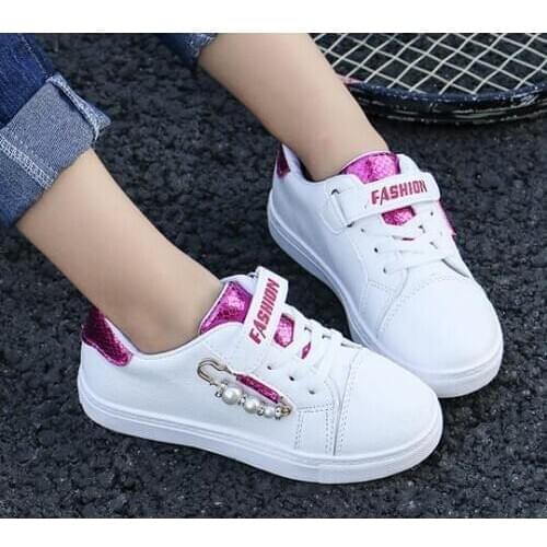 Girls shoes spring autumn new big childrens soft breathable casual shoes children students childrens sports shoes Size 27-36