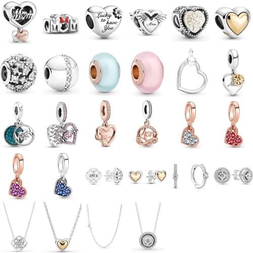 NEW 2021 100% 925 Sterling Silver Limited Edition Mothers Day Favorites Charm Pendant Fit DIY Original Bracelet Jewelry Fshion