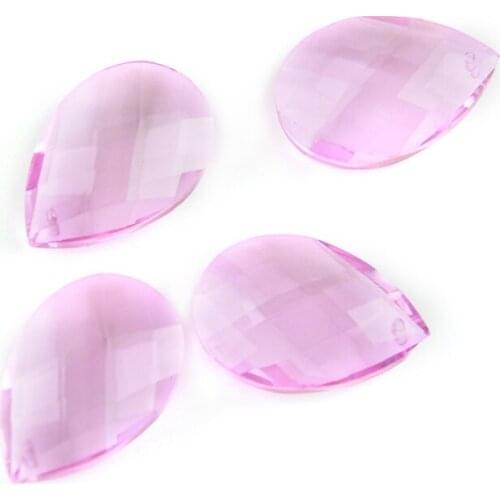 38mm/50mm Lilac Tear Drop Glass Crystal Prism DIY Pendant Chandelier Jewelry Lighting Part For Decoration