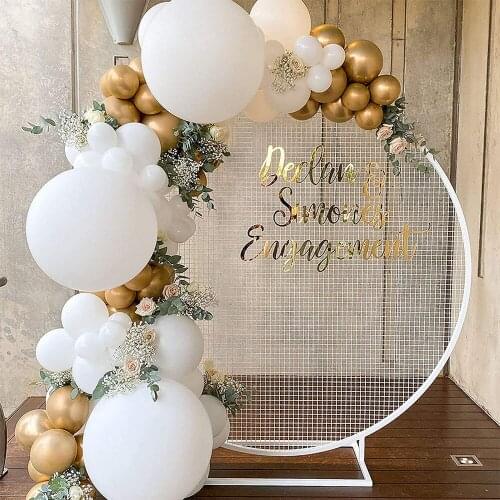 DIY White Gold Balloon Garland Arch Kit for Baby Shower Wedding Birthday Bachelorette Engagements Anniversary Party Decorations
