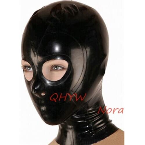 Sexy Handmade Latex Face Mask for Female Exotic Latex Full Breath Hoods Mask Cekc Lingerie Uniform