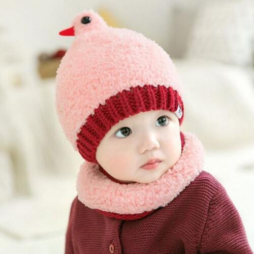 Newborn Hat Autumn/winter Baby Wool Hat 0-6 Months Infant Girls Cap Scarf Kids Boys Wool Warming Hat Scarf Sets Thicken