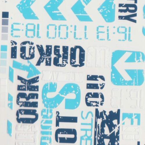 TAOTOP Size 0.5m x 20m water transfer film water transfer printing film blue Letter graffiti pattern TSSY232-2