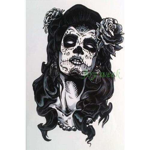 Waterproof Temporary Tattoo Sticker Goth psychic conjurator crow raven tatto stickers flash tatoo fake tattoos for men women 7