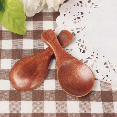 High quality The Wooden Tea Spoon creative Tableware Milk Spoon Wooden Baby Dinnerware Coffee Size 8*3.5cm LX8717