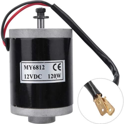 6812 DC 12V/24V 100W/120W/150W High Speed Small Brush Motor With Belt Pulley Electric Scooter Brushed Motor E-Bike Accessory