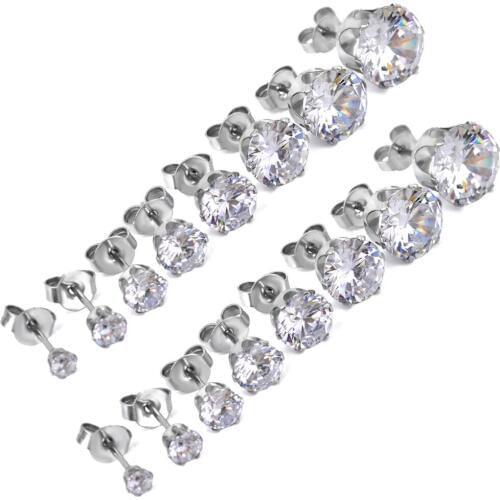 1 Pair Of Ladies Stainless Steel Earrings New Fashion Earrings Wholesale Jewelry