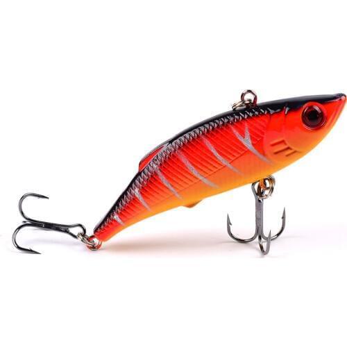 1PCS 7.5CM 10G 6#hooks swiming game vib fishing lures bass wobbler pike carp trout perch fishing baits pesca fishing tackles