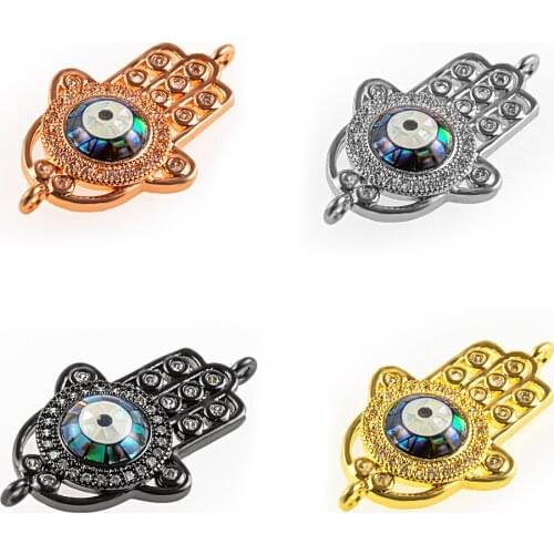 10*20mm DIY jewelry charm magic eye hand pendant necklace connector accessorie miniature precision inlay zircon bracelet gift