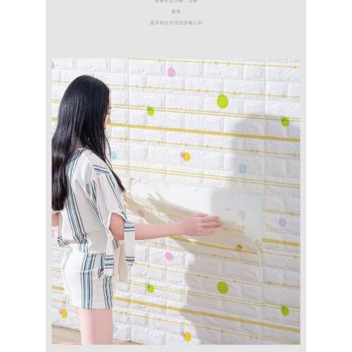 10pcs 3d wall stickers self-adhesive wallpaper bedroom warm waterproof TV background net red stickers Room home Decoration