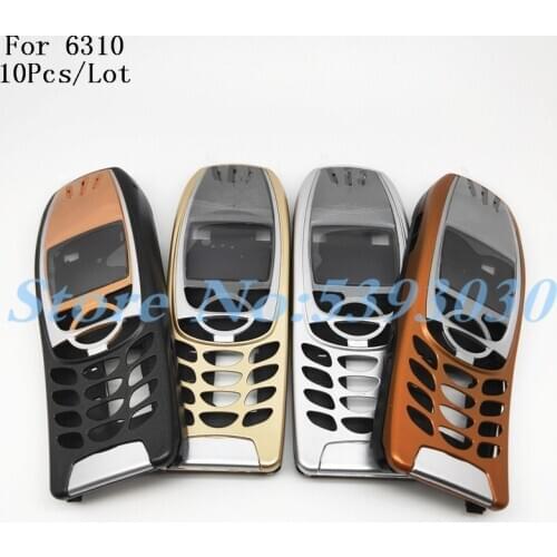 10Pcs For Nokia 6310 Cover Case Housing 6310i Battery Door Middle Frame Front Bezel Replace Part NO Phone Keyboard Keypad +Logo