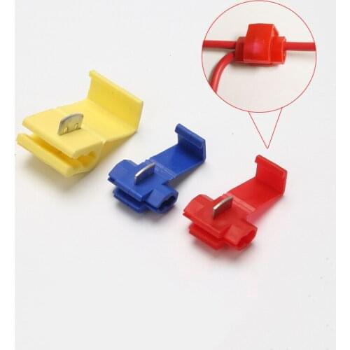 10Pcs Cable Wire Connector Clip Red Green Yellow Plastic T-shaped Ant Clamp Suitable For 5V-220V 10-24A Soft Line Quick Crimp