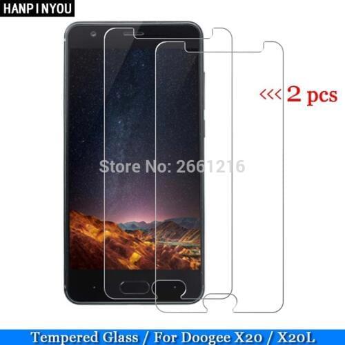 2 Pcs/Lot For Doogee X20 Tempered Glass 9H 2.5D Premium Screen Protector Film For Doogee X20L 5.0"