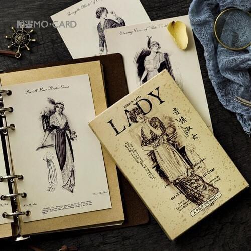 30 Sheets/Set Aristocratic Lady series Postcard/Greeting Card/Message Card/Birthday Letter Envelope Gift Card
