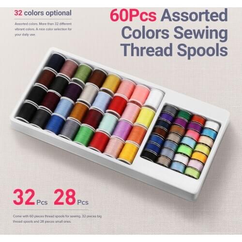 53pcs Assorted Colors Sewing Thread Spools Storage Organizer Holder DIY Apparel Needlework Storage Machine Sewing Tools