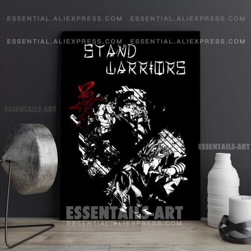 Jotaro Kujo and DIO Stand Warriors JOJOs Anime Poster Canvas Wall Art Painting Decor Pictures Bedroom Home Decoration Prints