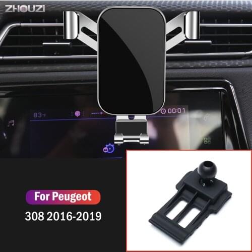 Car Mobile Phone Holder For Peugeot 308 T9 SW 2016 2017 2018 2019 Mounts GPS Stand Gravity Navigation Bracket Car Accessories