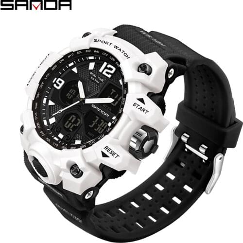 SANDA Fashion Sports Women Watches Multifunction Waterproof Watch Analog Digital Watch Ladies Clock Casual Reloj de hombre 942