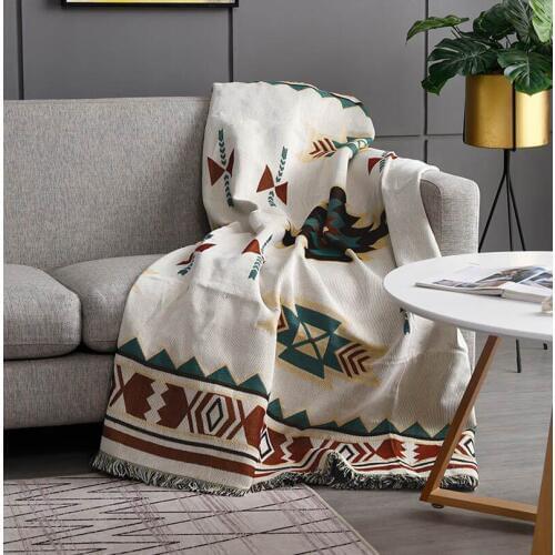 Decorative Knitted Sofa Throw blanket Cotton Soft Rug Sofa Towel Plaid Tapestry for Home Living Room Bed Plane Travel