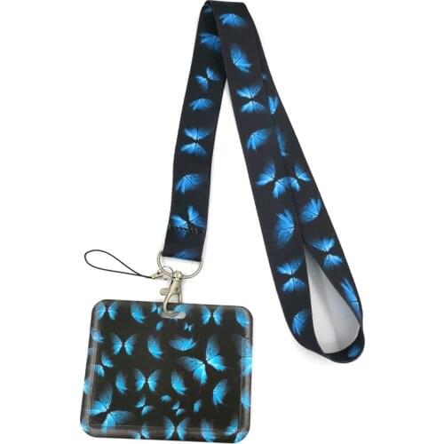 Art Butterfly Monarch Credit Card ID Holder Bag Student Women Travel Bank Bus Business Card Cover Badge Accessories Gifts