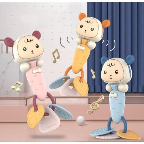 Baby Rattle Teether Hand Bell Baby Plastic Colorful Shake Jingle Musical Early Educational Toys For Infant 0 12 months